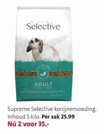 Supreme selective konijnenvoeding