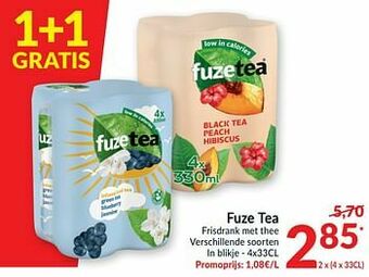 Intermarché Fuze tea frisdrank met thee aanbieding