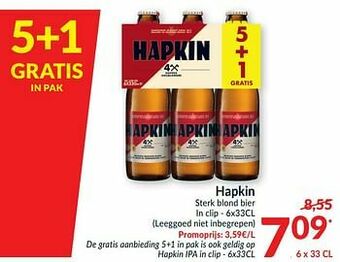 Intermarché Hapkin sterk blond bier aanbieding