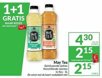 Intermarché May tea geïnfuseerde ijsthee aanbieding