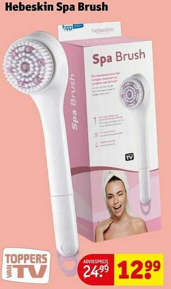 Kruidvat Hebeskin spa brush aanbieding