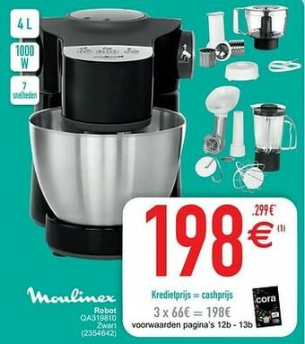 Cora Moulinex robot qa319810 aanbieding