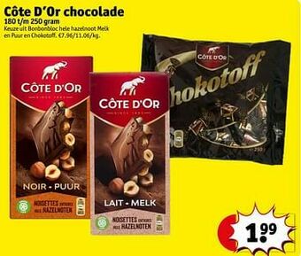 Kruidvat Côte d’or chocolade aanbieding