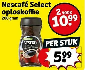 Kruidvat Nescafé select oploskoffie aanbieding