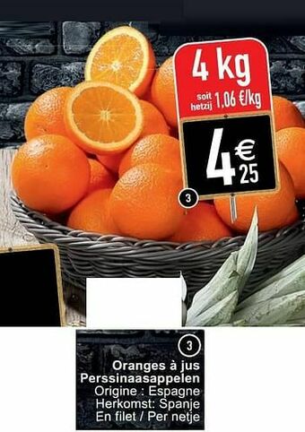 Cora Oranges à jus perssinaasappelen aanbieding