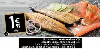 Cora Maquereaux fumés maison gerookte makreel huisbereid aanbieding