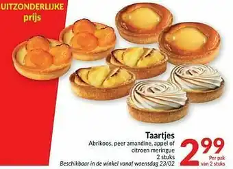 Intermarché Taartjes abrikoos, peer amandine, appel of citroen meringue aanbieding