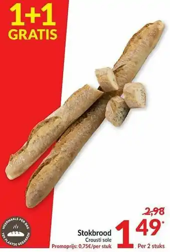 Intermarché Stokbrood crousti sole aanbieding