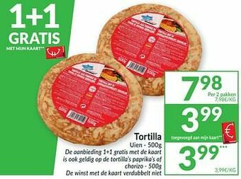 Intermarché Tortilla uien aanbieding