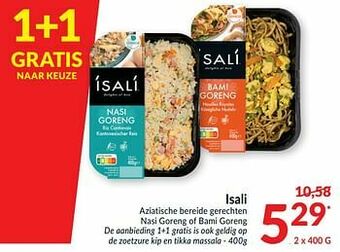 Intermarché Isali aziatische bereide gerechten nasi goreng of bami goreng aanbieding