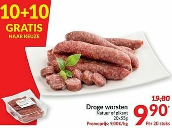 Intermarché Droge worsten natuur of pikant aanbieding