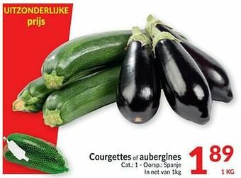 Intermarché Courgettes of aubergines aanbieding