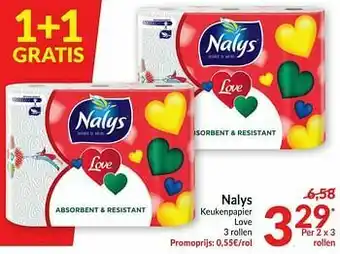 Intermarché Nalys keukenpapier love aanbieding