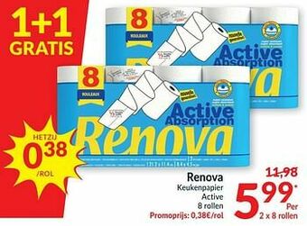 Intermarché Renova keukenpapier active aanbieding
