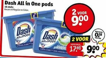 Kruidvat Dash all in one pods aanbieding