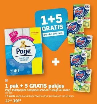 Albert Heijn Page toiletpapier compleet schoon aanbieding