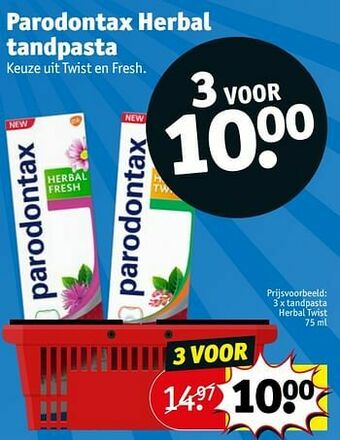 Kruidvat Tandpasta herbal twist aanbieding