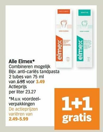 Albert Heijn Anti-cariës tandpasta aanbieding