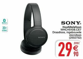 Cora Sony hoofdtelefoon whch510b.ce7 aanbieding