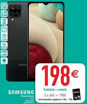 Cora Samsung smartphone a12 aanbieding