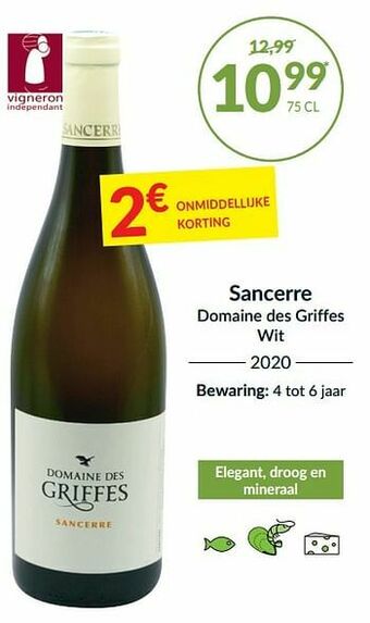 Intermarché Sancerre domaine des griffes wit aanbieding