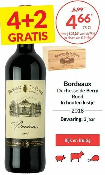 Intermarché Bordeaux duchesse de berry rood aanbieding