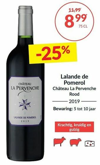 Intermarché Lalande de pomerol château la pervenche rood aanbieding