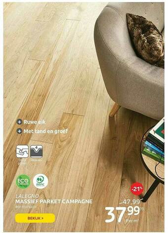 Brico Massief Parket Campagne aanbieding