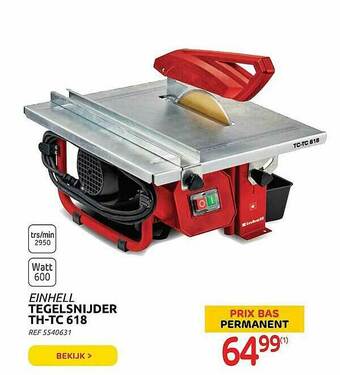 Brico Tegelsnijder aanbieding
