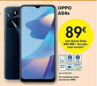 Carrefour Oppo A54s aanbieding