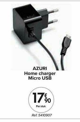 Carrefour Azuri Home Charger Micro Usb aanbieding
