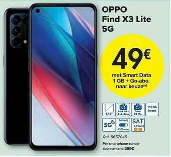 Carrefour Oppo Find X3 Lite 5g aanbieding