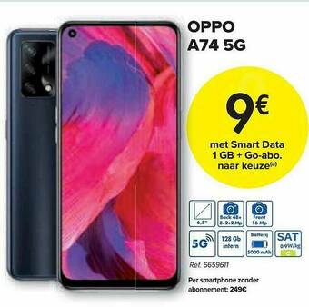 Carrefour Oppo A74 5g aanbieding