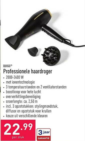 ALDI Professionele Haardroger aanbieding