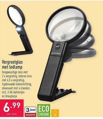 ALDI Vergrootglas Met Ledlamp aanbieding