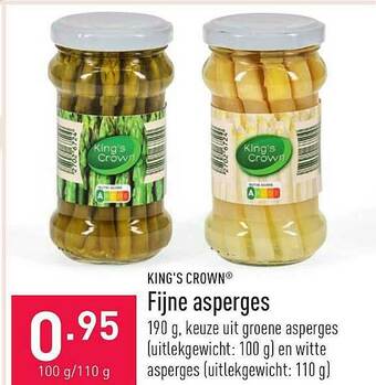 ALDI Fijne Asperges aanbieding