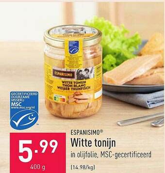 ALDI Witte Tonijn aanbieding