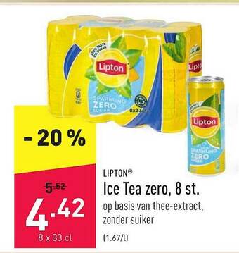 ALDI Lipton Ice Tea Zero aanbieding