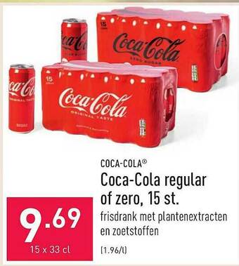 ALDI Coca Cola Regular Of Zero aanbieding