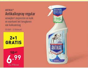 ALDI Antikalkspray Regular aanbieding
