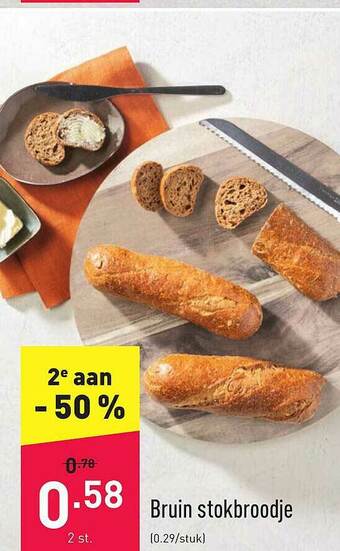 ALDI Bruin Stokbroodje aanbieding