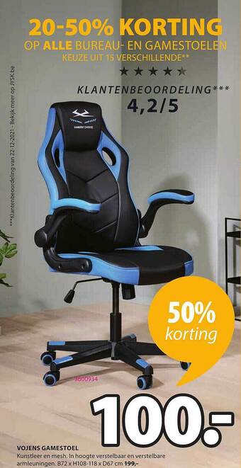 Jysk Vojens Gamestoel aanbieding