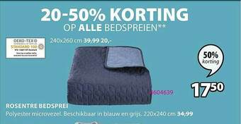Jysk Rosentre Bedsprei aanbieding