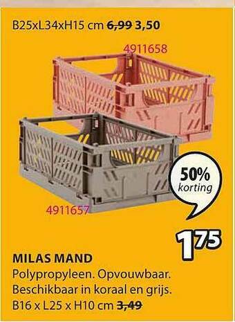 Jysk Milas Mand aanbieding