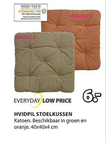 Jysk Hvidpil Stoelkussen aanbieding