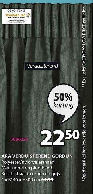Jysk Ara Verduisterend Gordijn aanbieding