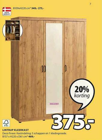 Jysk Lintrup Kleerkast aanbieding