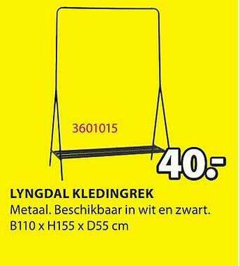 Jysk Lyngdal Kledingrek aanbieding