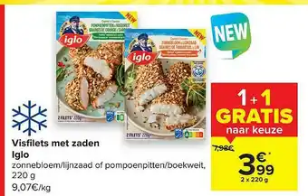Carrefour Visfilets Met Zeden Iglo aanbieding