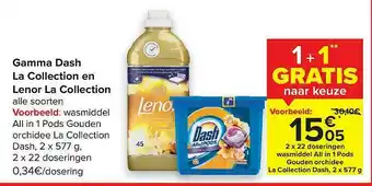 Carrefour Gamma Dash La Collection En Lenor La Collection aanbieding